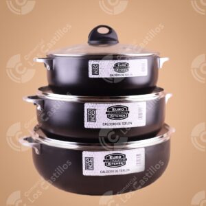 Eurokitchen Set de Calderos Teflón 26/30/34 cm