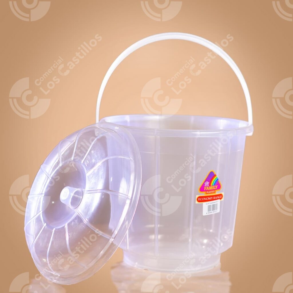 002128.Jpg Family Plastics Cubeta Transparente Con Tapa - Comercial Los Castillos