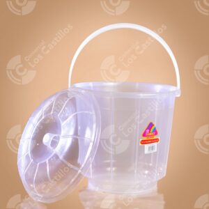 Family Plastics Cubeta Transparente con Tapa