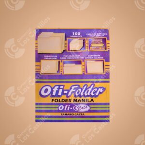 Ofi-Nota Folder Manila 100 Uds Tamaño Carta