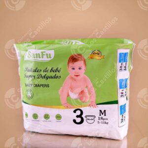 Sanfu Pañal - Protección Superior para Bebés Activos (18 Uds No.3)