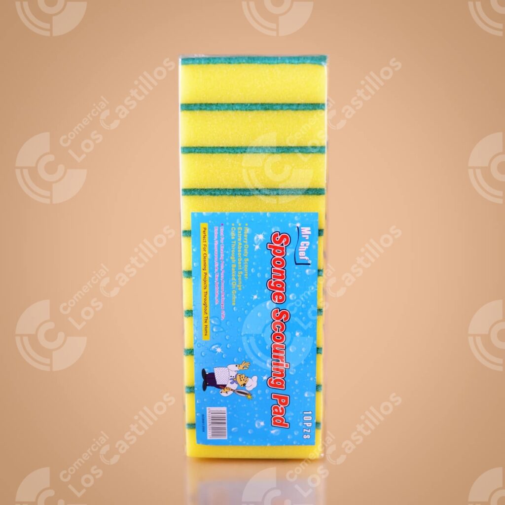 Brillo Esponja 10Uds Mr.c.jpg Brillo Esponja - Limpieza Eficiente (Set De 10) - Comercial Los Castillos