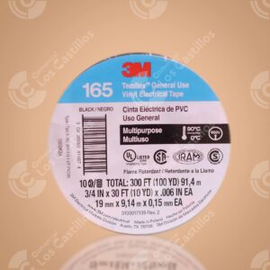 3M Temflex Cinta Eléctrica PVC 300 FT Negro