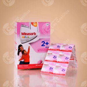 Winasorb Niños - Alivio de Fiebre y Dolor (100 Tabletas)