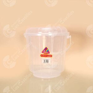 Family Plastics Cubeta Transparente con Tapa