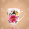 Taza Cerámica Flores 12Oz - Comercial Los Castillos