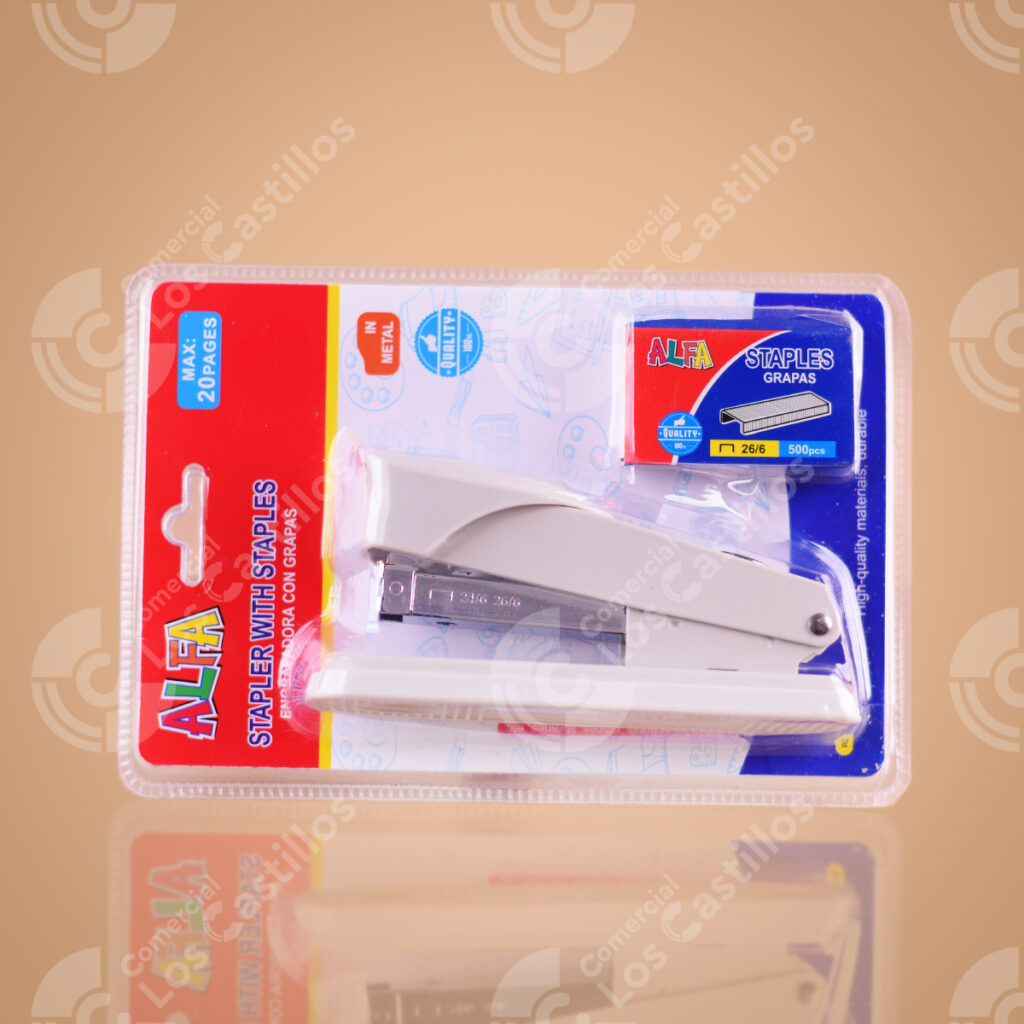 22003468 Grapadora Alfa Af17-477 Blanca - Comercial Los Castillos