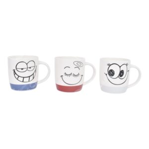 Taza Cerámica Estampada Caras 12 oz