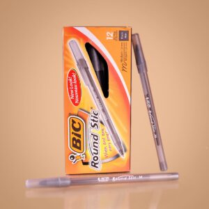 BIC Lapicero Round Stic Negro 12 Unidades